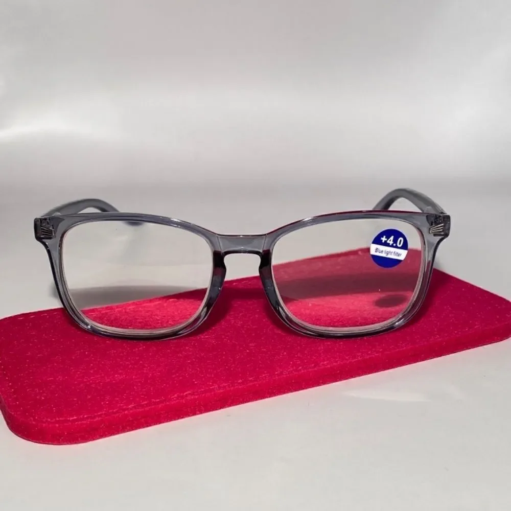 1132 Colette 4.0 Clear Grey Reading Glasses Soft Butterfly Style Readers NWT
